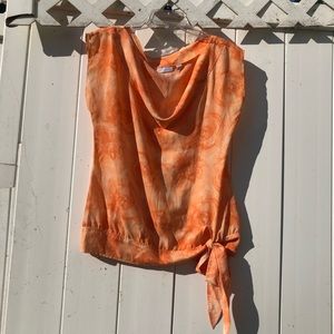 New York and Company Orange Rose Blouse